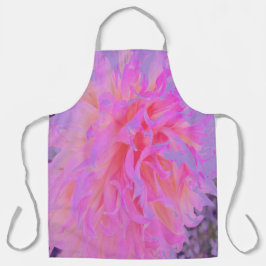 ホットピエレガントンクとマゼンタの装飾ダリア エプロン