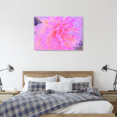 ホットピエレガントンクとマゼンタの装飾ダリア キャンバスプリント (インサイチュ (寝室))