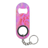 ホットピエレガントンクとマゼンタの装飾ダリア キーホルダー栓抜き (裏面)