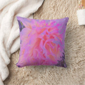 ホットピエレガントンクとマゼンタの装飾ダリア クッション (ブランケット)