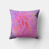 ホットピエレガントンクとマゼンタの装飾ダリア クッション (裏面)