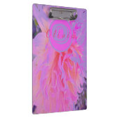 ホットピエレガントンクとマゼンタの装飾ダリア クリップボード (右)