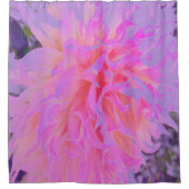 ホットピエレガントンクとマゼンタの装飾ダリア シャワーカーテン (正面)