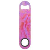 ホットピエレガントンクとマゼンタの装飾ダリア スピード栓抜き (裏面)