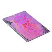 ホットピエレガントンクとマゼンタの装飾ダリア ノートブック (右側)
