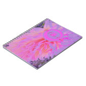 ホットピエレガントンクとマゼンタの装飾ダリア ノートブック (左側)