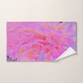 ホットピエレガントンクとマゼンタの装飾ダリア バスタオルセット (ハンドタオル)