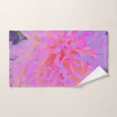ホットピエレガントンクとマゼンタの装飾ダリア バスタオルセット (ハンドタオル)