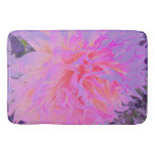 ホットピエレガントンクとマゼンタの装飾ダリア バスマット (正面)