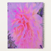 ホットピエレガントンクとマゼンタの装飾ダリア プランナー手帳 (裏面)
