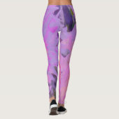 ホットピエレガントンクとマゼンタの装飾ダリア レギンス (裏面)