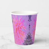 ホットピエレガントンクとマゼンタの装飾ダリア 紙コップ (正面)