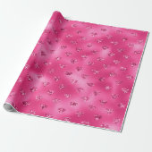 ホットピエレガントンクグリッターダイヤモンドパターン ラッピングペーパー (アンロールド)