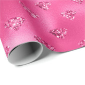 ホットピエレガントンクグリッターダイヤモンドパターン ラッピングペーパー (ロールコーナー)