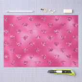 ホットピエレガントンクグリッターダイヤモンドパターン 薄葉紙 (クラフト)