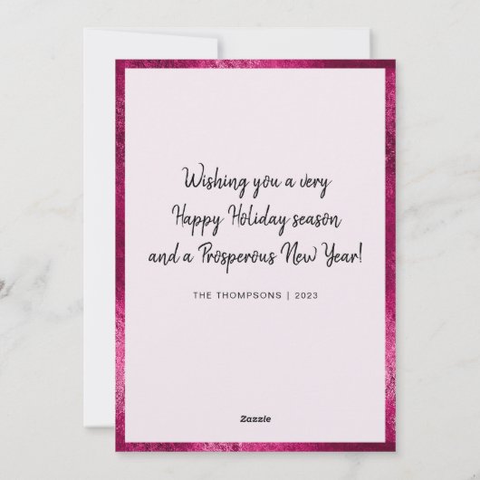 ホットピエレガントンクグリッターペーパーカットクリスマスツリー シーズンカード (裏面)