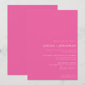 ホットピエレガントンクトレンディースミニマルト結婚スクリプト 招待状 (正面/裏面)