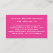 ホットピエレガントンクフェイクグリッタードリップオンラインストア 名刺 (裏面)