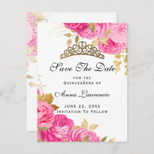 ホットピエレガントンクフローラキンセアニェラ保存日 ポストカード (正面/裏面)