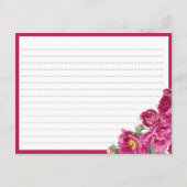 ホットピエレガントンクフローラレシピブライダルシャワー エンクロージャーカード (裏面)