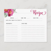 ホットピエレガントンクフローラレシピブライダルシャワー エンクロージャーカード (正面)