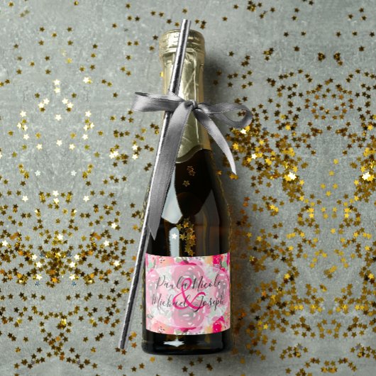 ホットピエレガントンクフローラ水カラーミニ スパークリングワインラベル