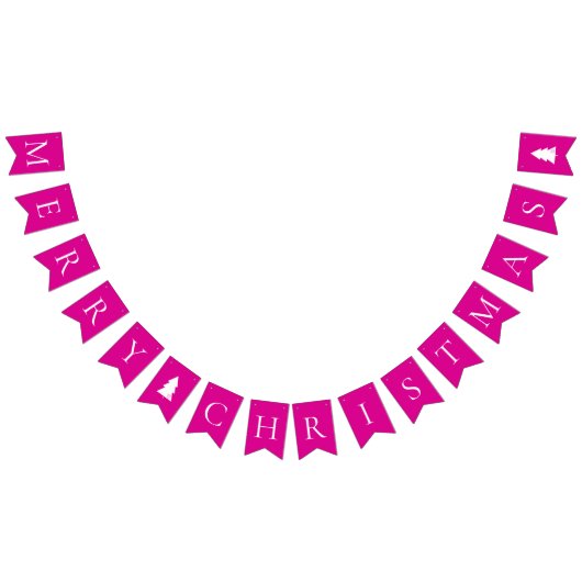 ホットピエレガントンクホワイトメリークリスマス バンティングフラッグ (全)