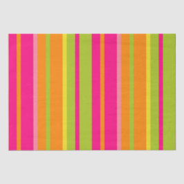 ホットピエレガントンク、ライムグリーン、オレンジ色のストライプ 薄葉紙