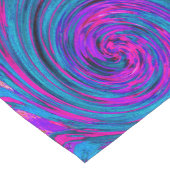 ホットピカッコいいンク、紫、青の抽象芸術レトロ ショートテーブルランナー (コーナー)