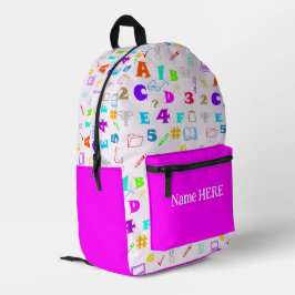 ホットピカラフルンクの子供の学校用品と名前 プリントバックパック