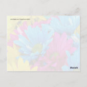 ホットピカラフルンクティール（緑がかった色）ブルーガーベラデイジー花 ポストカード (裏面)