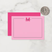 ホットピガーリーックスクリプト名モノグラム ノートカード (正面/裏面インサイチュ)