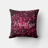 ホットピガーリーンクグリッターグラムモノグラムスクリプト クッション (裏面)