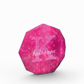 ホットピガーリーンクグリッタースパークルグラムモノグラム名 フォトブロック (左)