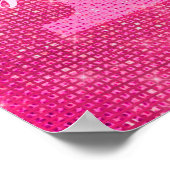 ホットピガーリーンクグリッタースパークルグラムモノグラム名 ポスター (角)