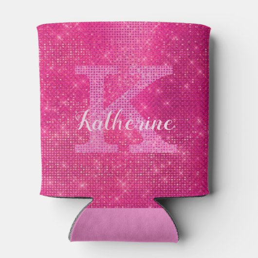 ホットピガーリーンクグリッタースパークルグラムモノグラム名 缶クーラー (裏面)