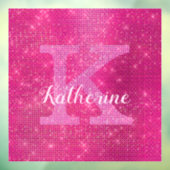 ホットピガーリーンクグリッタースパークルモノグラムネームドーム ウィンドウサイン (シート3)