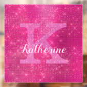 ホットピガーリーンクグリッタースパークルモノグラムネームドーム ウィンドウサイン (シート2)