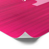 ホットピガーリーンクグリッタードリップスグラムモノグラム名 ポスター (角)