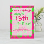 ホットピガーリーンクライムグリーンスターズハートスワールズギフト 招待状 (スタンド正面)