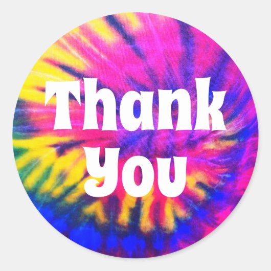 ホットピガーリーンク絞り染めありがとう ラウンドシール (正面)