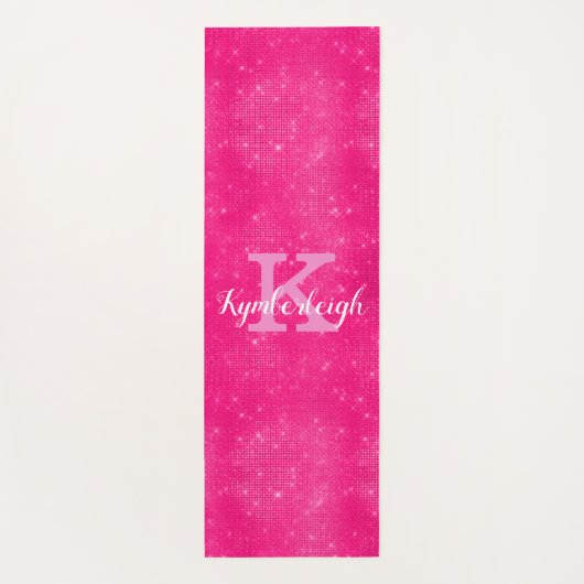 ホットピガーリーンク·グラム·ダイヤモンド·スパークル·モノグラム名 ヨガマット (裏面)
