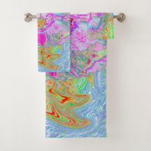 ホットピサイケデリックンクとウルトラバイオレットのハイビスカス