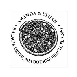 ホットピザパーティースナックテーマ自己インキングスタンプ セルフインキングスタンプ