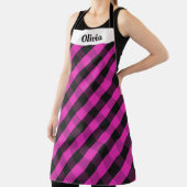 ホットピスタイリッシュックスプレイド名前をカスタムするキッモダンチン エプロン (インサイチュ)