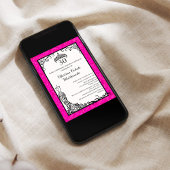 ホットピスペインのックブラック30歳ファンシーの誕生日パーティー 招待状