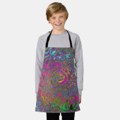 ホットピトリップ（幻覚体験）のようなンク抽象芸術レトロ液スワール エプロン (着用した状態)