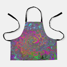 ホットピトリップ（幻覚体験）のようなンク抽象芸術レトロ液スワール エプロン