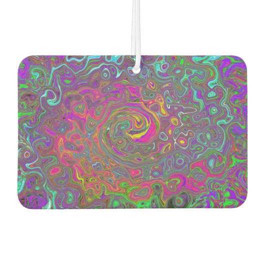 ホットピトリップ（幻覚体験）のようなンク抽象芸術レトロ液スワール カーエアーフレッシュナー (正面)