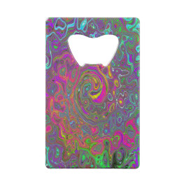 ホットピトリップ（幻覚体験）のようなンク抽象芸術レトロ液スワール クレジットカード栓抜き